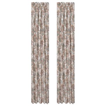 Royal Court Janessa 84" x 41" Window Panel Pair in Coral, Gold and Spice, , large