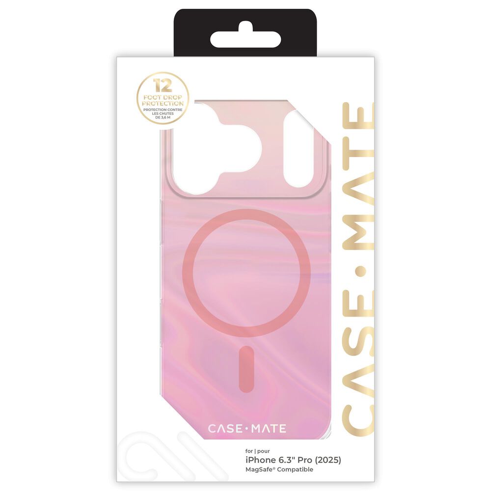 Case-Mate Peach Bubble MagSafe Case for iPhone 17 Pro in Peach Iridescent, , large