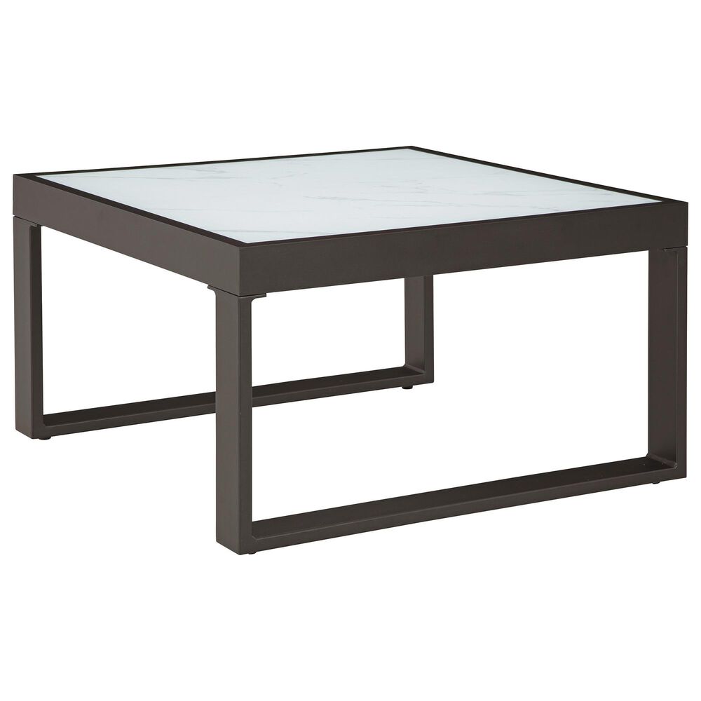 Ashley Beachloft Patio Square Coffee Table in Black and Gray - Table Only, , large