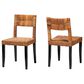 Baxton Studio Manrico Side Chair in Dark Brown and Natural (Set of 2), , large