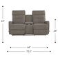 La-Z-Boy Lennon Wall Manual Reclining Loveseat with Console in Granite, , large
