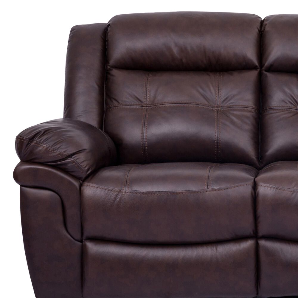 Blue River Marcel Manual Reclining Sofa in Dark Brown, , large
