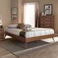 Baxton Studio Lissette Full Platform Bed Frame in Walnut Brown, , large