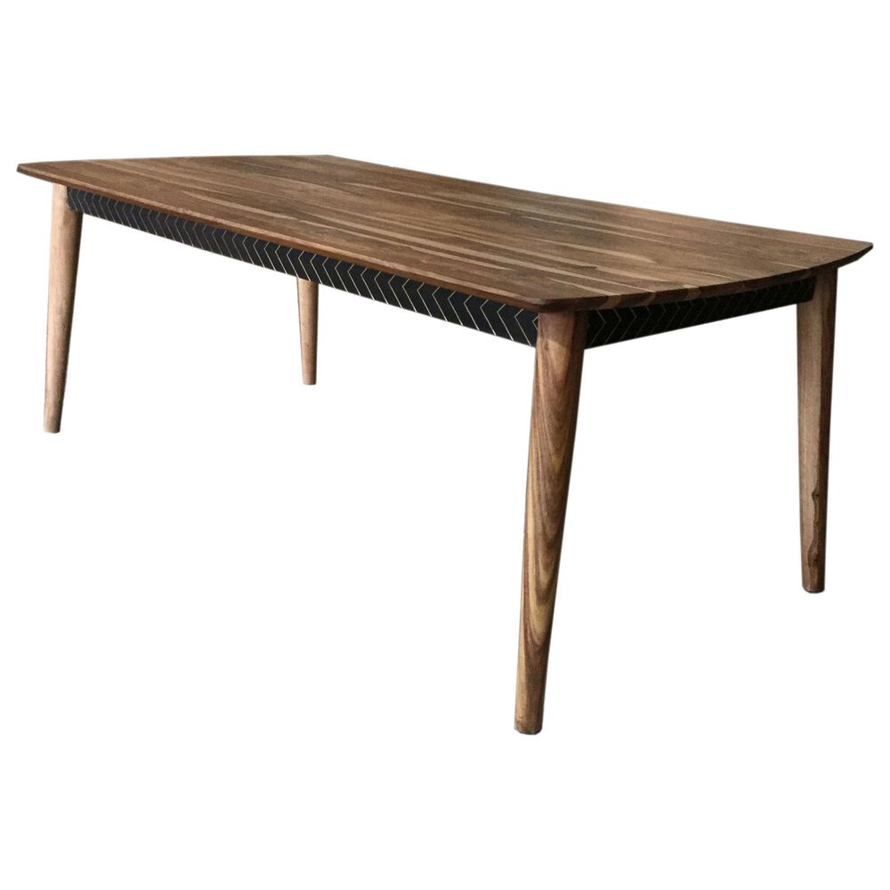 Pacific Landing Partridge Dining Table in Natural Sheesham and Black - Table Only, , large