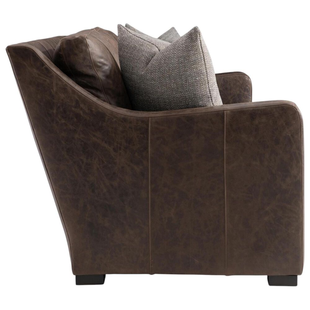 Bernhardt Ventura Stationary Leather Sofa in Brown, , large