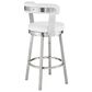 Blue River Bryant 30" Swivel Barstool with White Cushion in Stainless Steel, , large