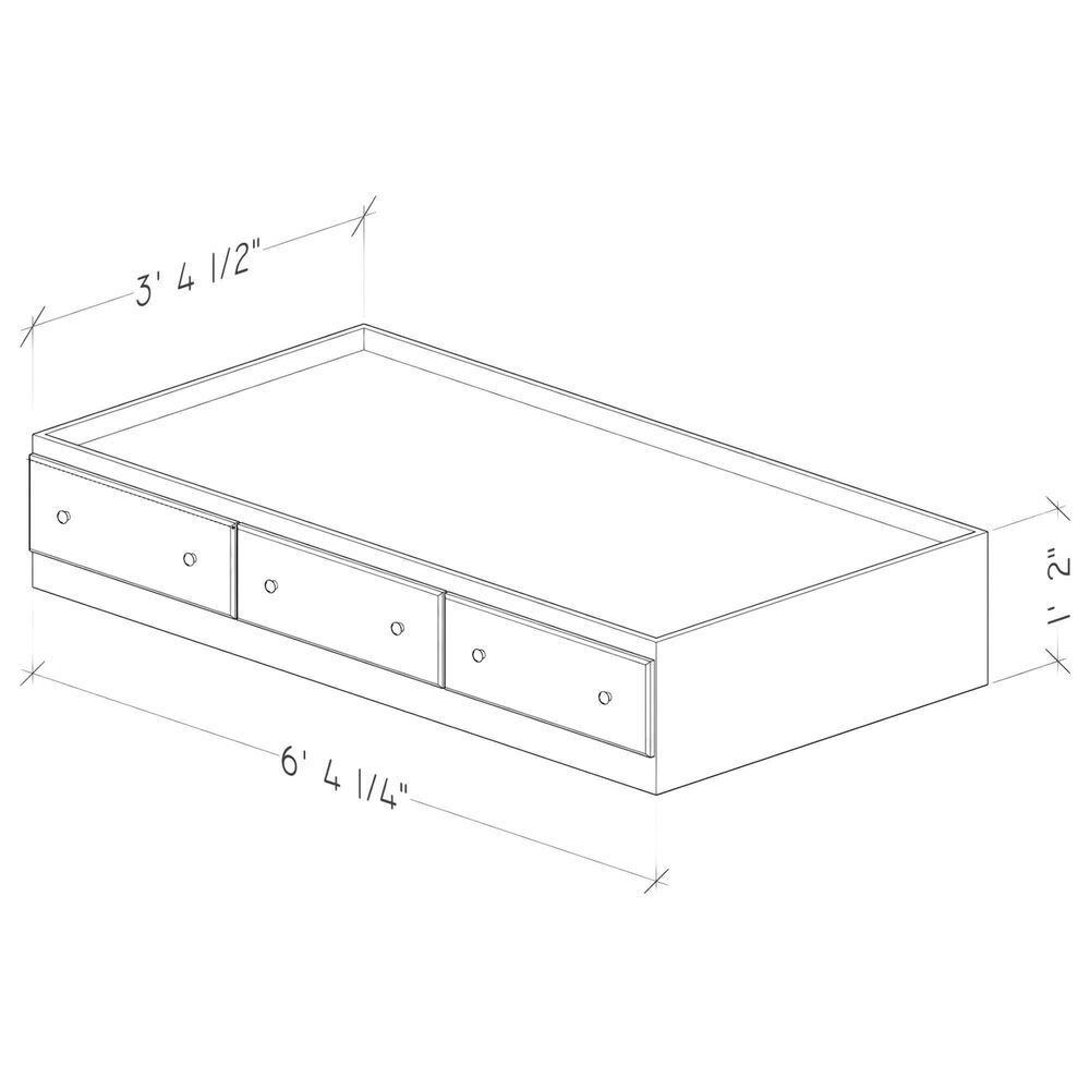 Lemoore Essential Twin Mates Bed in Rockport White, , large