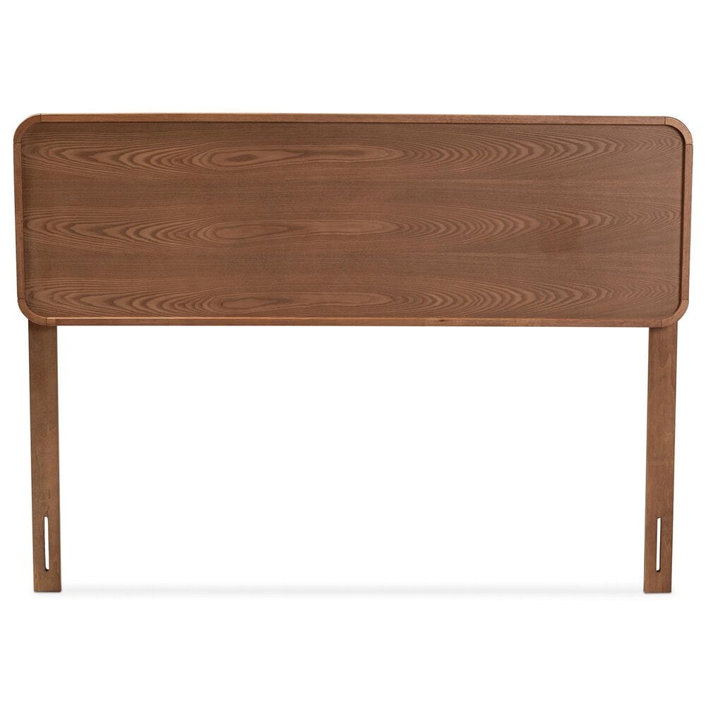 Baxton Studio Mailene King Panel Headboard in Walnut Brown, , large