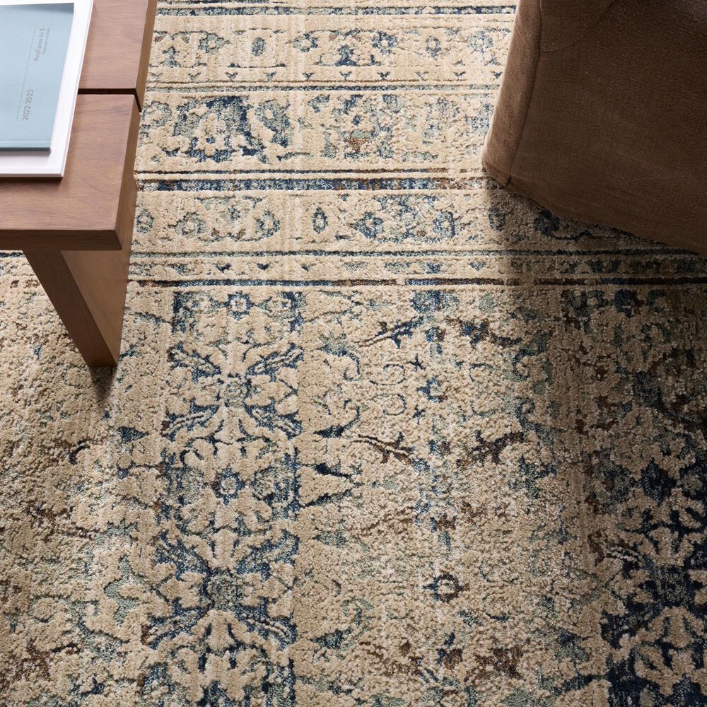 Jaipur Patterned Silence Blue 3'1" x 5' Area Rug, , large