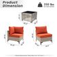 HOMLUX 7-Piece Patio Conversation Set in Orange Red, , large