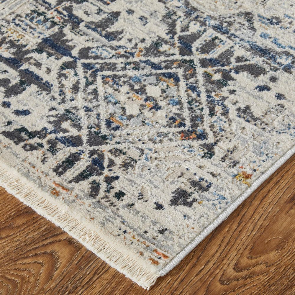 Feizy Kaia 3&#39; x 10&#39; Navy and Beige Runner, , large