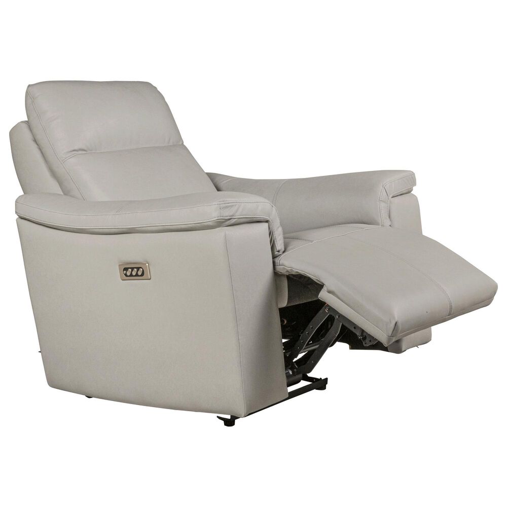 Elran Furniture Kayce Leather Power Recliner in Verona Gray, , large