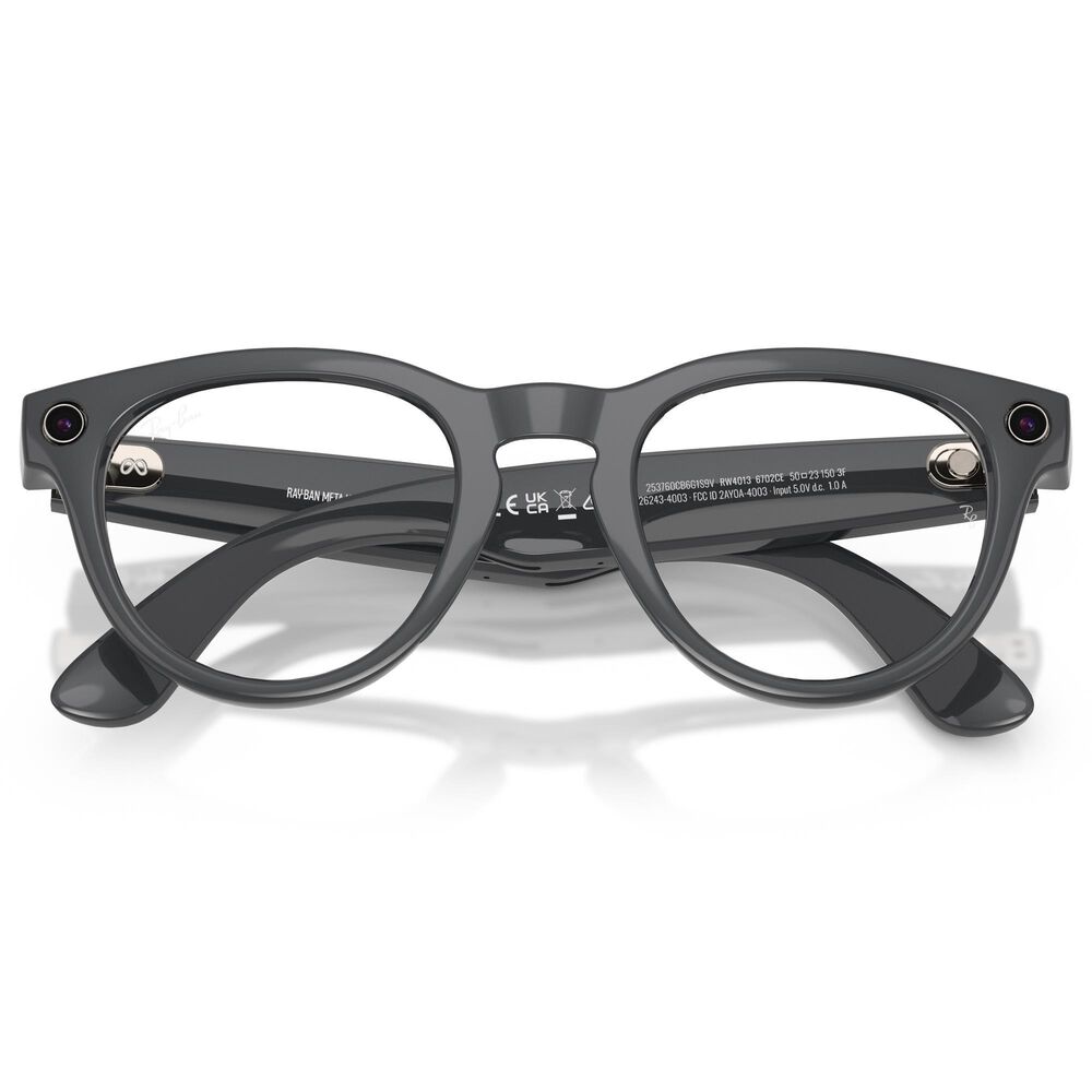 Rayban Glasses Headliner Gen 2 Sunglasses with Clear and Emerald Transitions Lenses in Shiny Asteroid Grey, , large