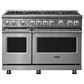 Viking Range 48" Liquid Propane Gas Range with 8-Burner in Stainless Steel, , large