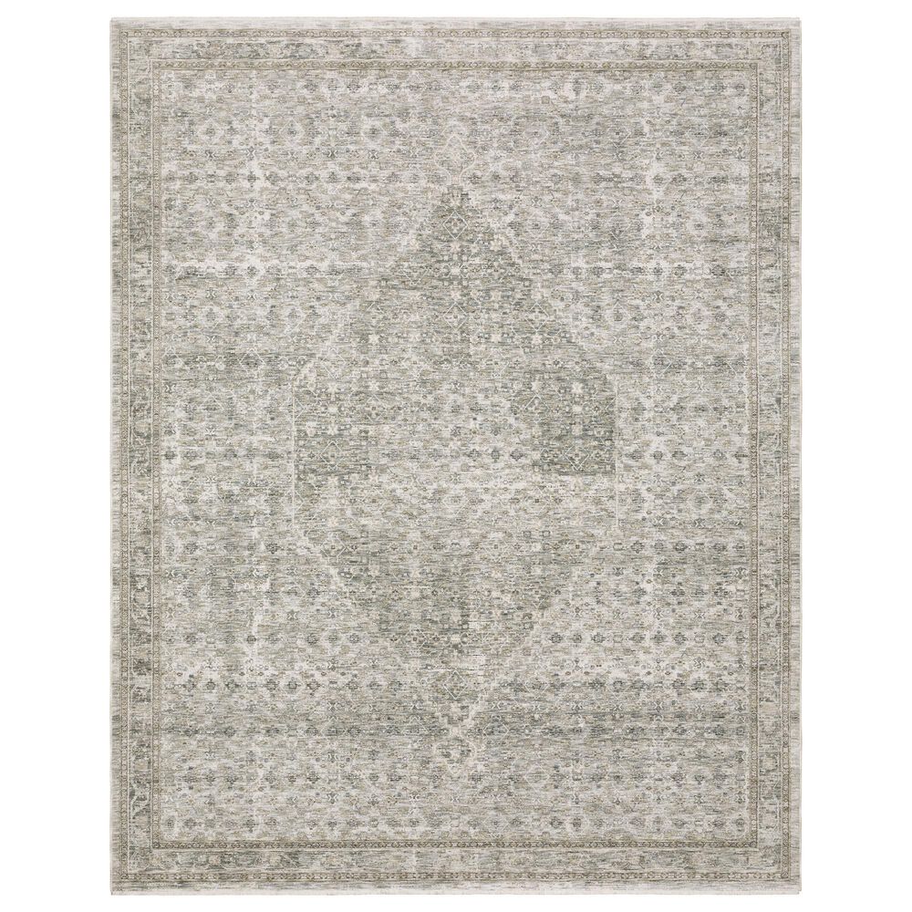 Oriental Weavers Avalon Grey and Beige 9"10" x 12"10" Area Rug, , large