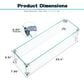 HOMLUX 23" Fire Pit Glass Flame Wind Guard with Aluminum Corner in Clear, , large