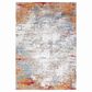 Surya Solar 6"7" x 9"6" Orange, Saffron, Red, Sky Blue, White, Gray and Charcoal Area Rug, , large