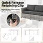 HOMLUX 6-Piece Patio Conversation Set in Black, , large