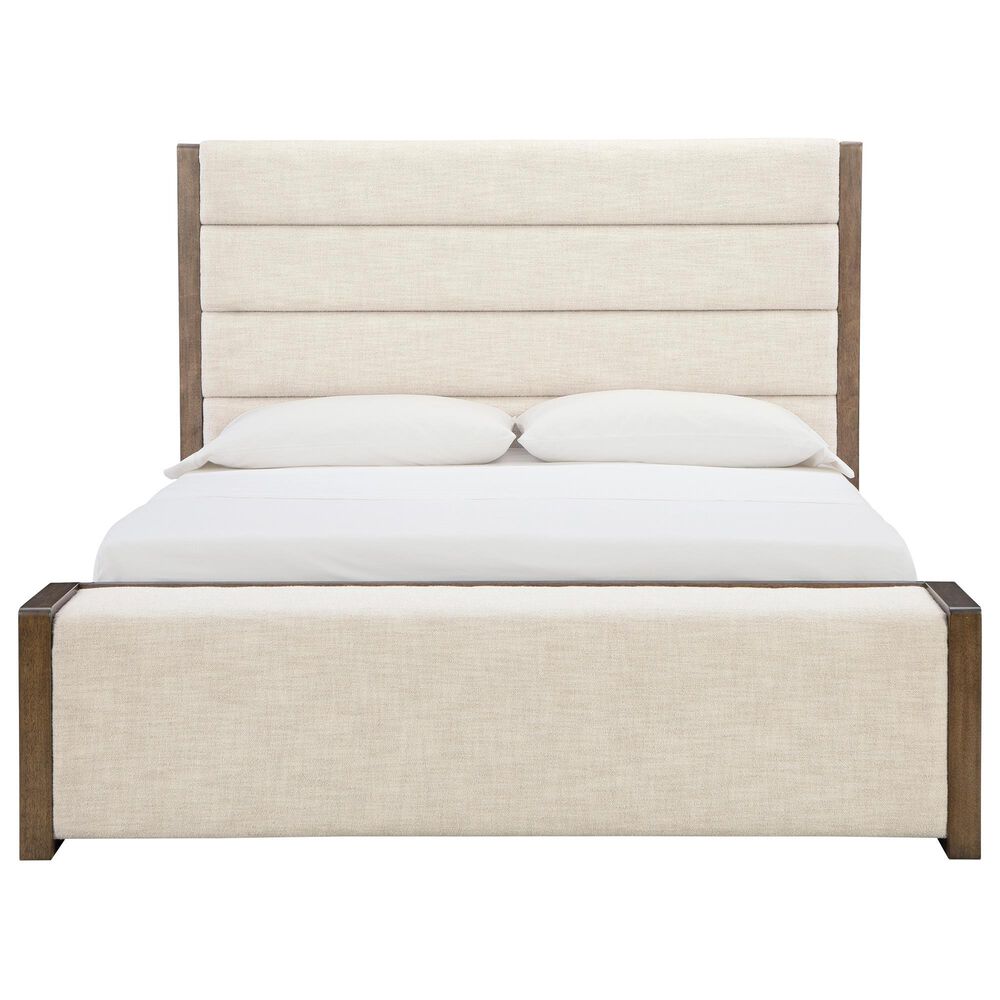 Ashley Marxmore King Upholstered Storage Bed with Two Nightstands in Brown, , large