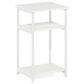 HOMLUX 3-Tier End Table with Open Shelf Storage Display in White, , large