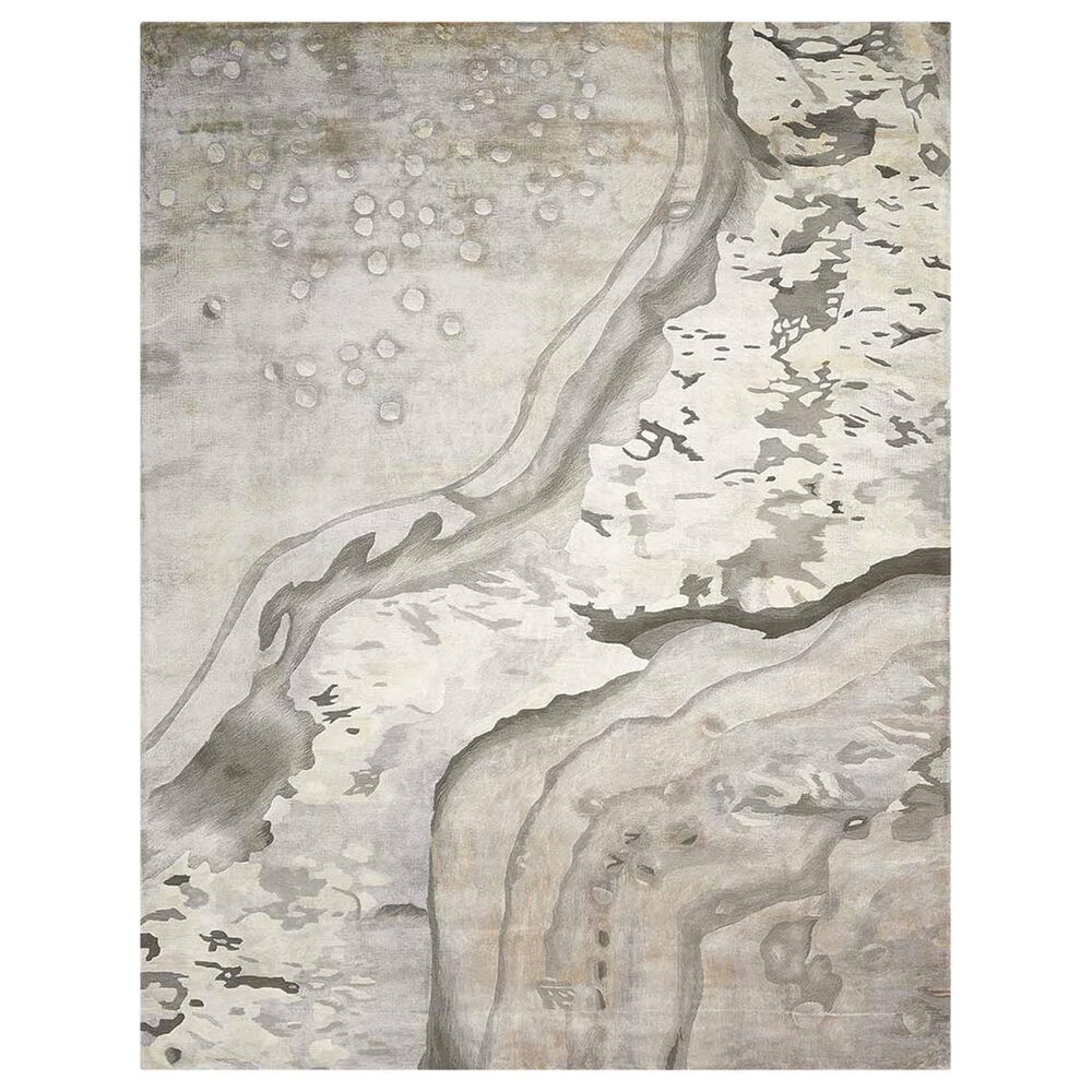 Nourison Prismatic PRS05 8"6" x 11"6" Silver Cloud Area Rug, , large