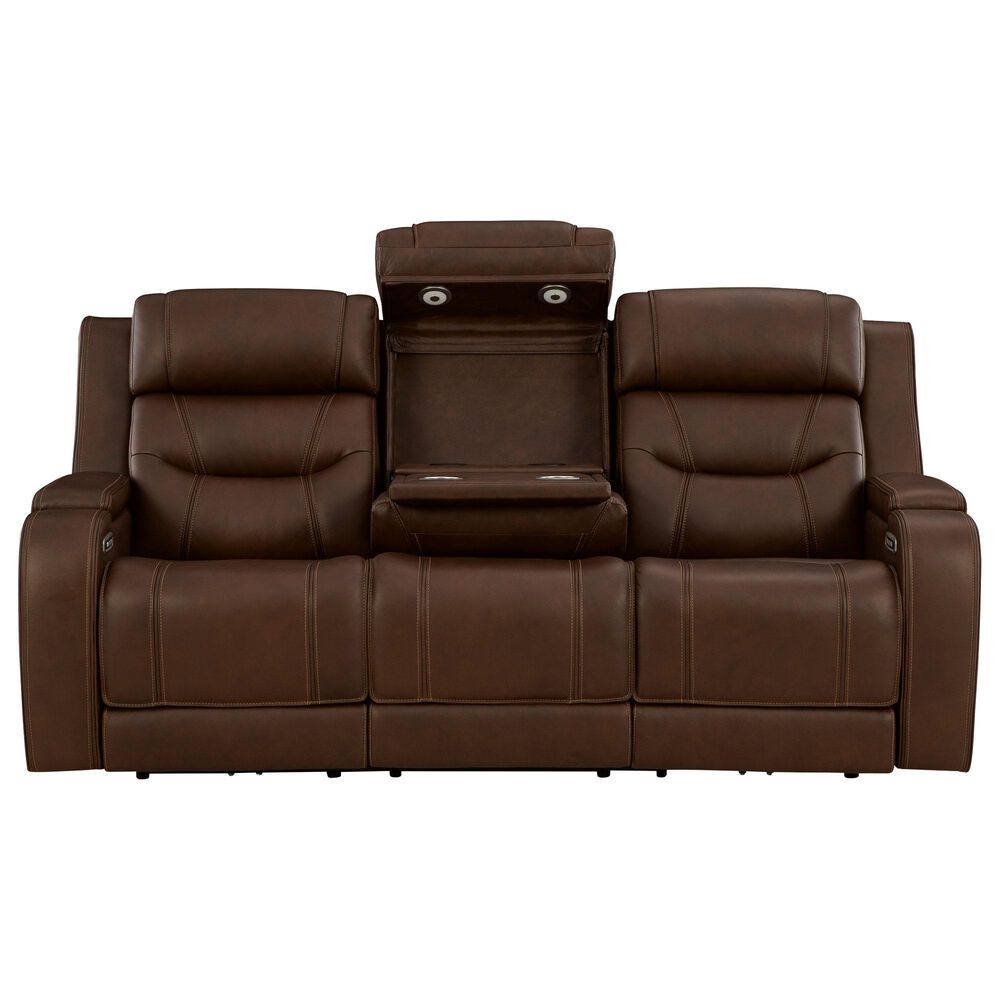 Ashley Knightington Power Reclining Sofa in Brown, , large
