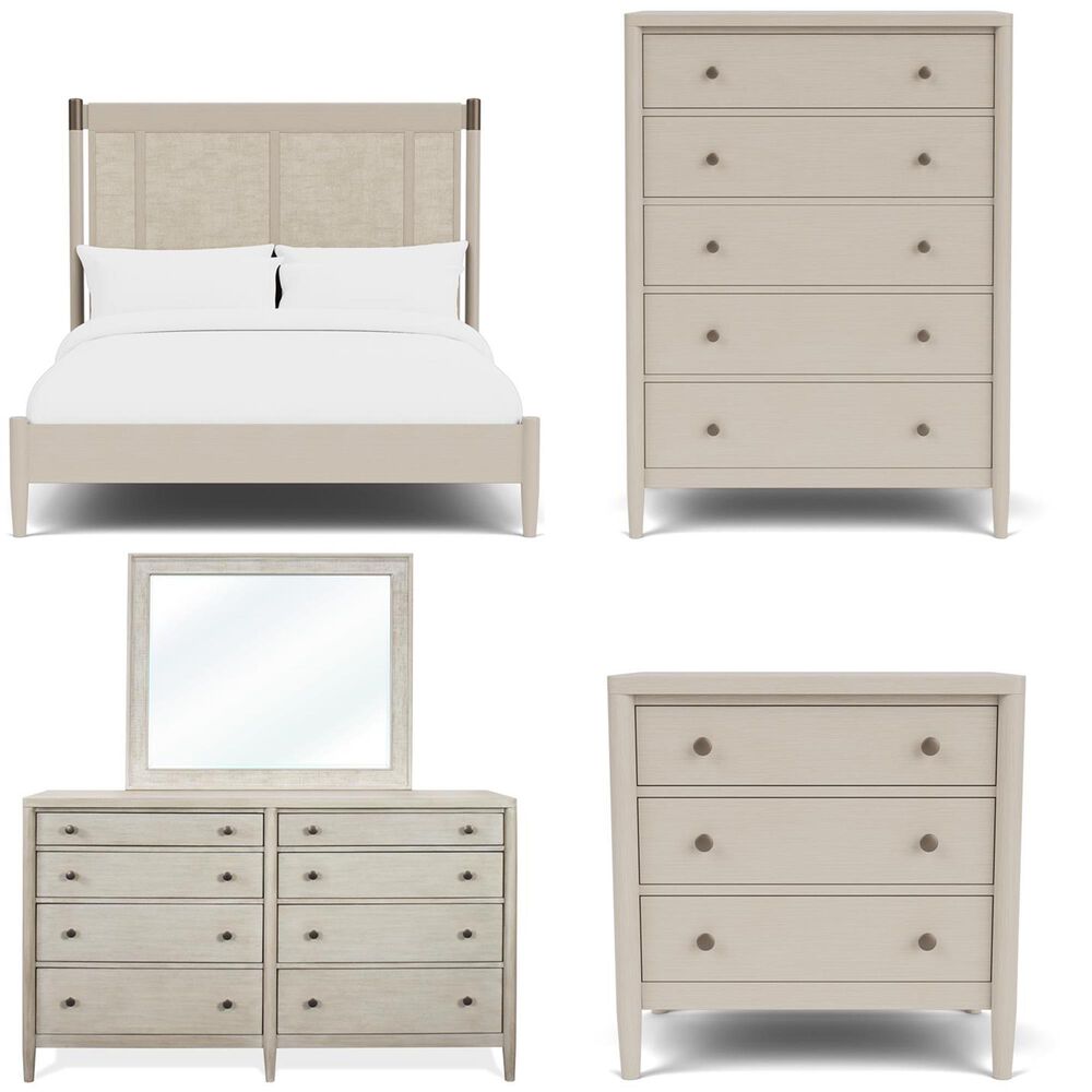 Riverside Furniture Laguna 5 Piece Queen Bedroom Set in Drift with USB Ports, , large