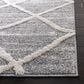 Safavieh Martha Stewart Lucia Shag  4" x 6" White and Light Grey Area Rug, , large