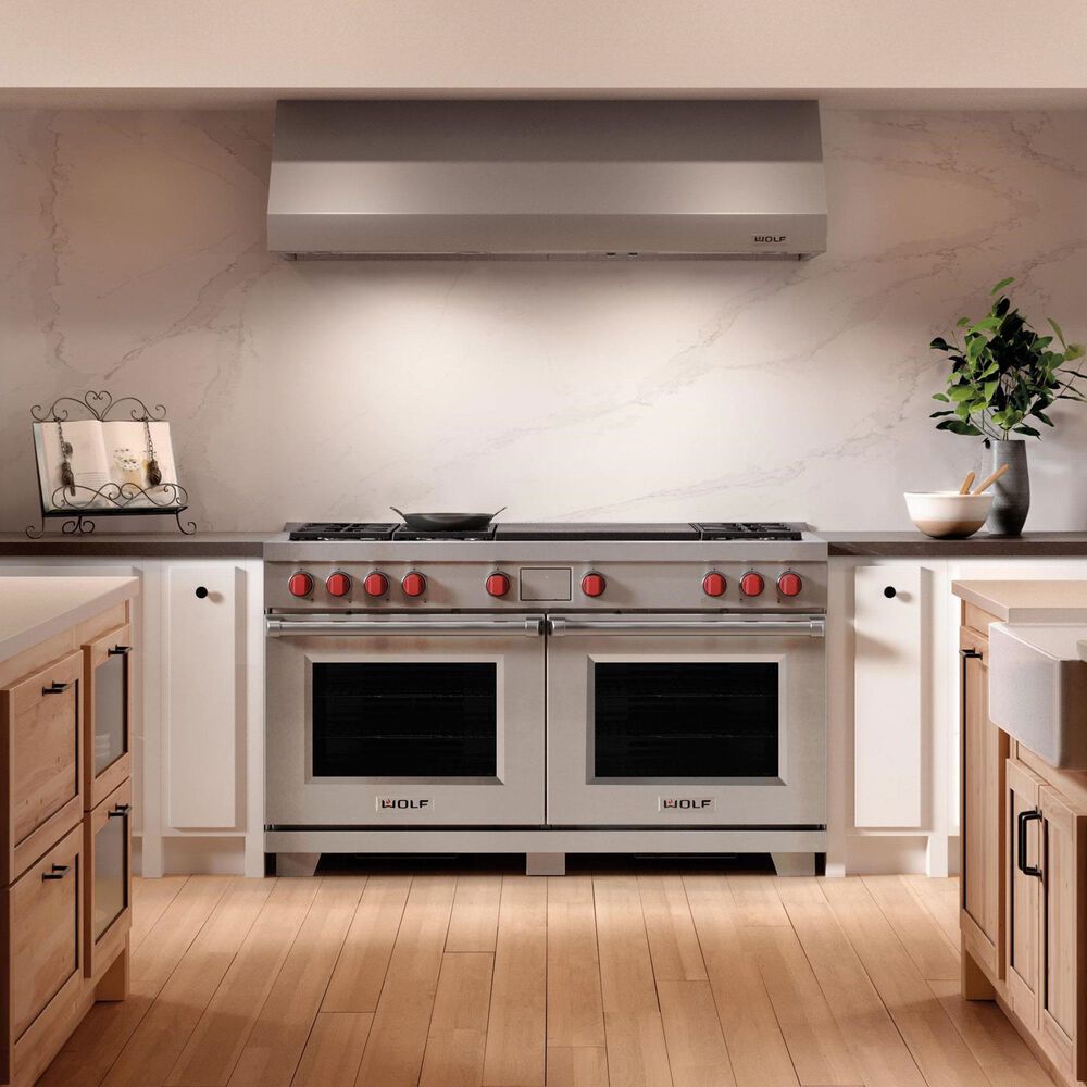 Wolf Appliances 10 Cu. Ft. Freestanding Dual Fuel Range with French Top in Stainless Steel, , large