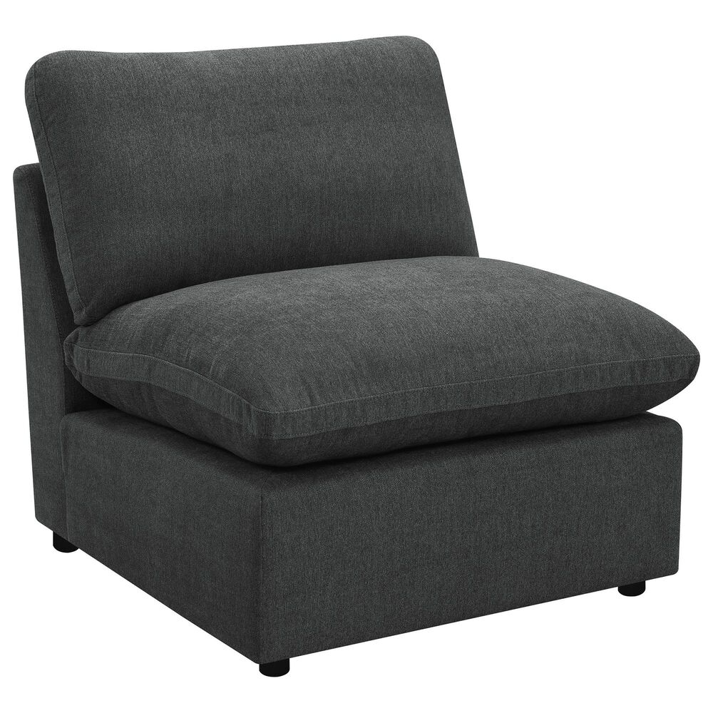 Coaster Collins Modular Armless Chair in Dark Grey, , large