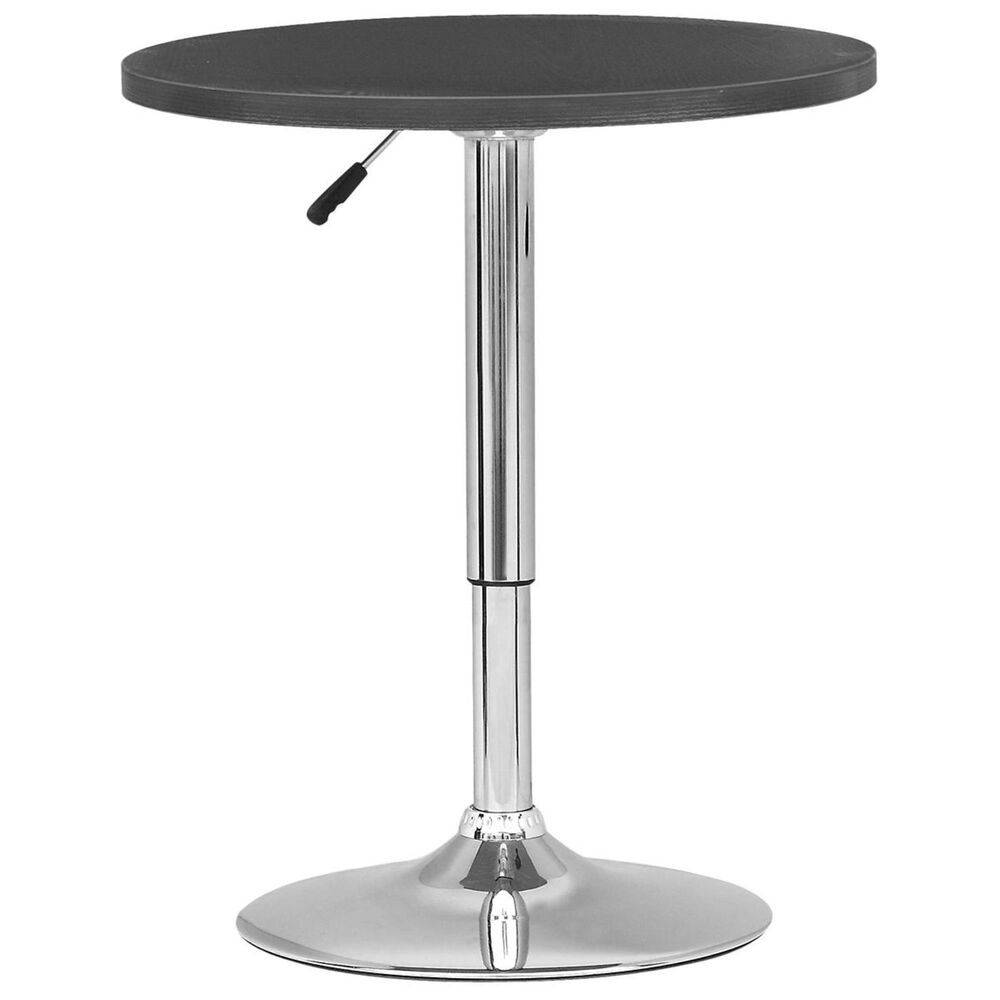 CorLiving Adjustable Round Bar Table in Black, , large