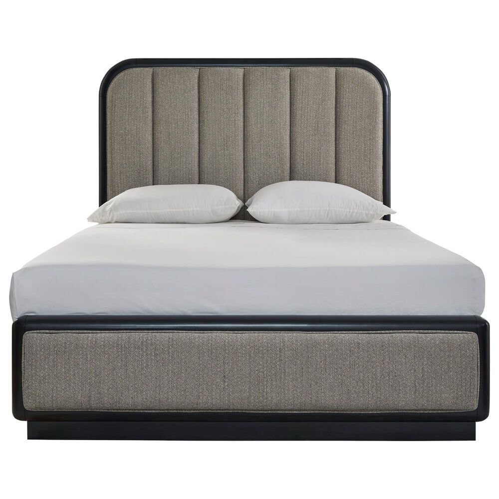 Millenium Rowanbeck Queen Upholstered Panel Bed in Black Finish, , large