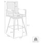 Armen Living Crown Patio Swivel Bar Stool with Dark Gray Cushion in Black, , large