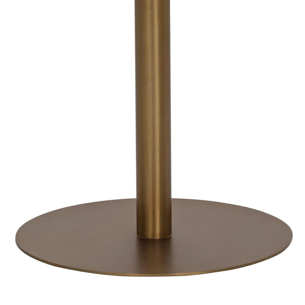Club Collection By Sunpan Iska 39.5" Round Bistro Table in Cream and Antique Brass - Table Only, , large