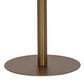 Club Collection By Sunpan Iska 39.5" Round Bistro Table in Cream and Antique Brass - Table Only, , large