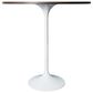 Leisuremod LeisureMod Verve Collection Modern Bar Height Table White Base with 36 Round Dark Walnut MDF Top, , large