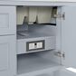James Martin Vanities Breckenridge 48" Single Bathroom Vanity in Serenity Blue with 3 cm Charcoal Soapstone Quartz Top and Rectangular Sink, , large