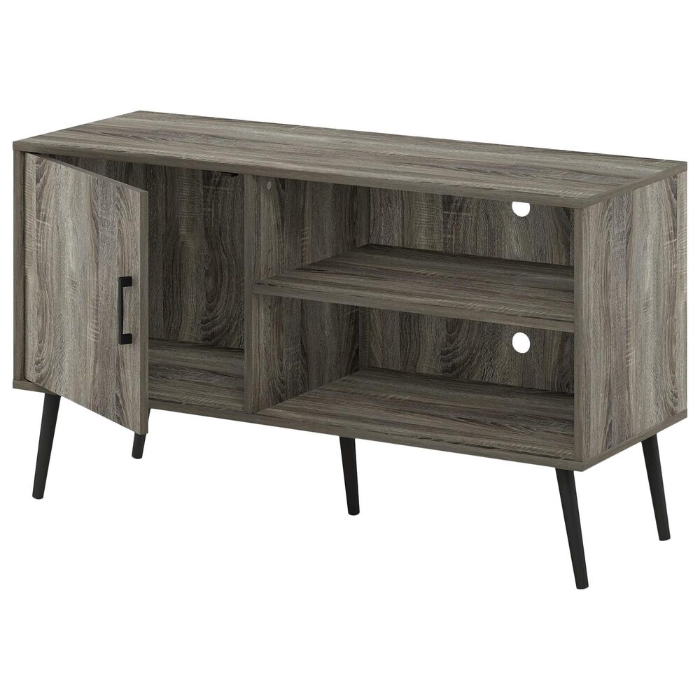 HOMLUX 43.3" TV Stand with 1-Door in French Oak, , large