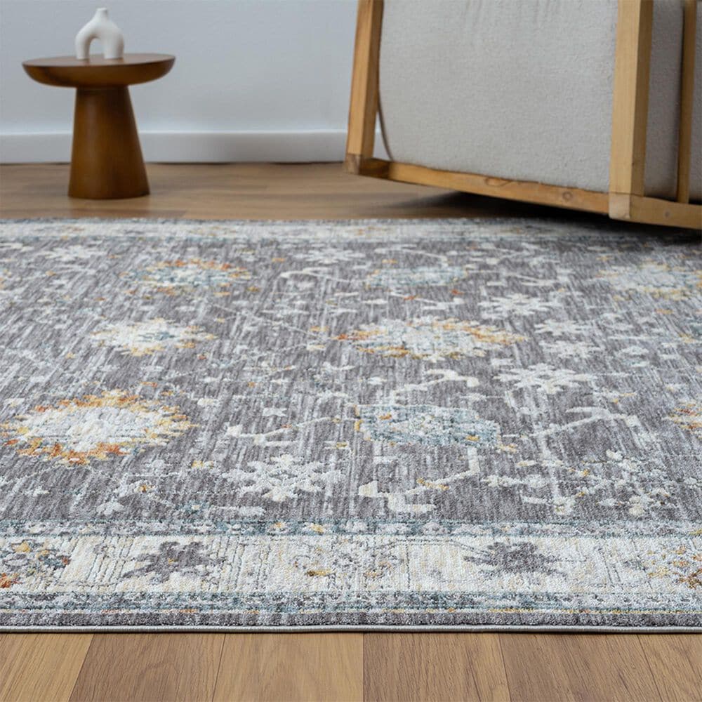 L&amp;R Resources Allure 82473GML Gray and Blue 7&#39;9&quot; x 9&#39;9&quot; Area Rug, , large