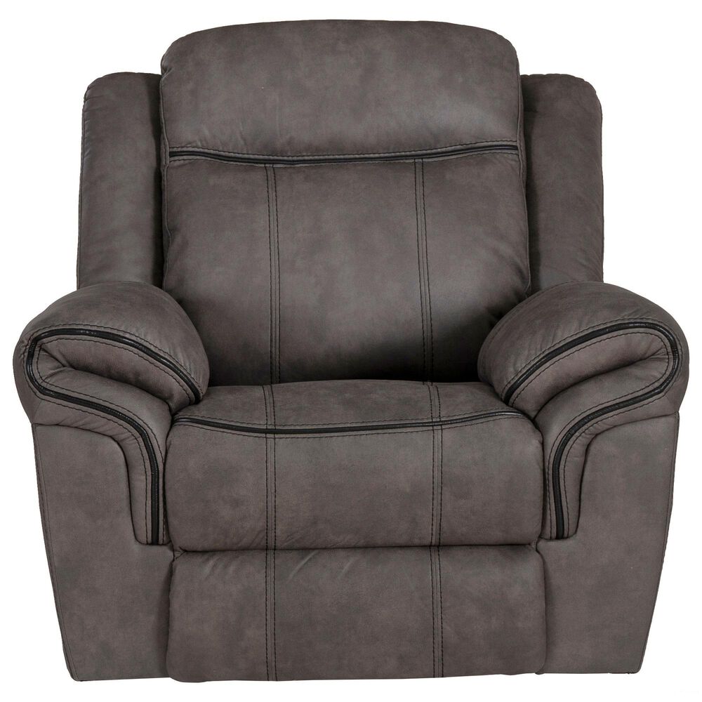 Linon Home Decor Gideon Manual Recliner in Stone Grey, , large