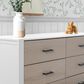 New Haus Radley 6-Drawer Dresser in White and Coastwood, , large