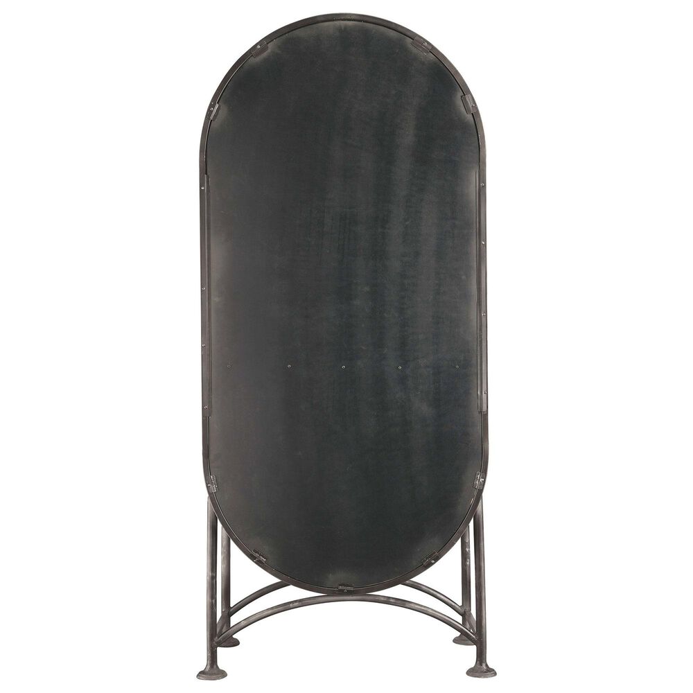 Howard Miller Boilermaker Wine and Bar Cabinet in Charcoal Gray and Aged Brass, , large