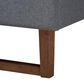 Baxton Studio Liliya Full Platform Bed Frame with Dark Grey Upholstered in Walnut Brown, , large
