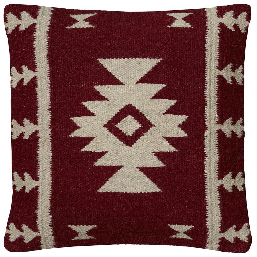 Rizzy Home 18" x 18" Pillow Cover in Red and Tan, , large