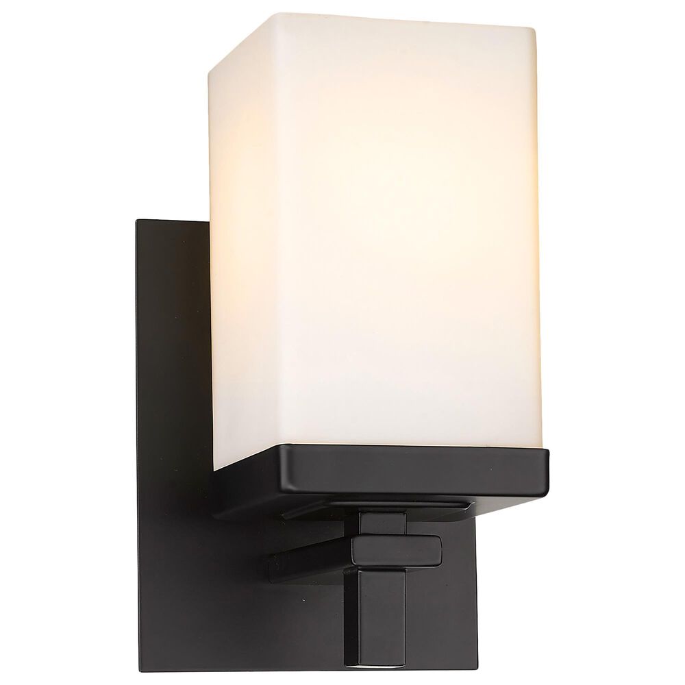 Golden Lighting Maddox 1-Light Wall Sconce in Matte Black, , large