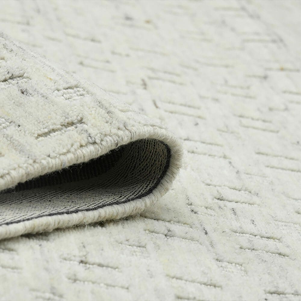 Amer Rugs Houston 5&#39; x 7&#39;6&quot; Natural White Area Rug, , large