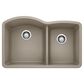 Blanco Diamond 32" 1-3/4 Double Bowl Kitchen Sink in Truffle, , large