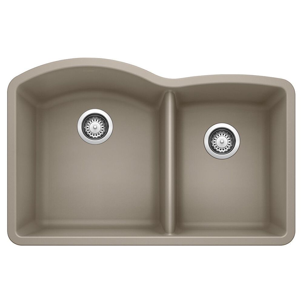 Blanco Diamond 32" 1-3/4 Double Bowl Kitchen Sink in Truffle, , large