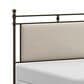 Richlands Furniture Ashley Queen Poster Panel Metal and Upholstered Bed in Brown and Rustic Brown, , large