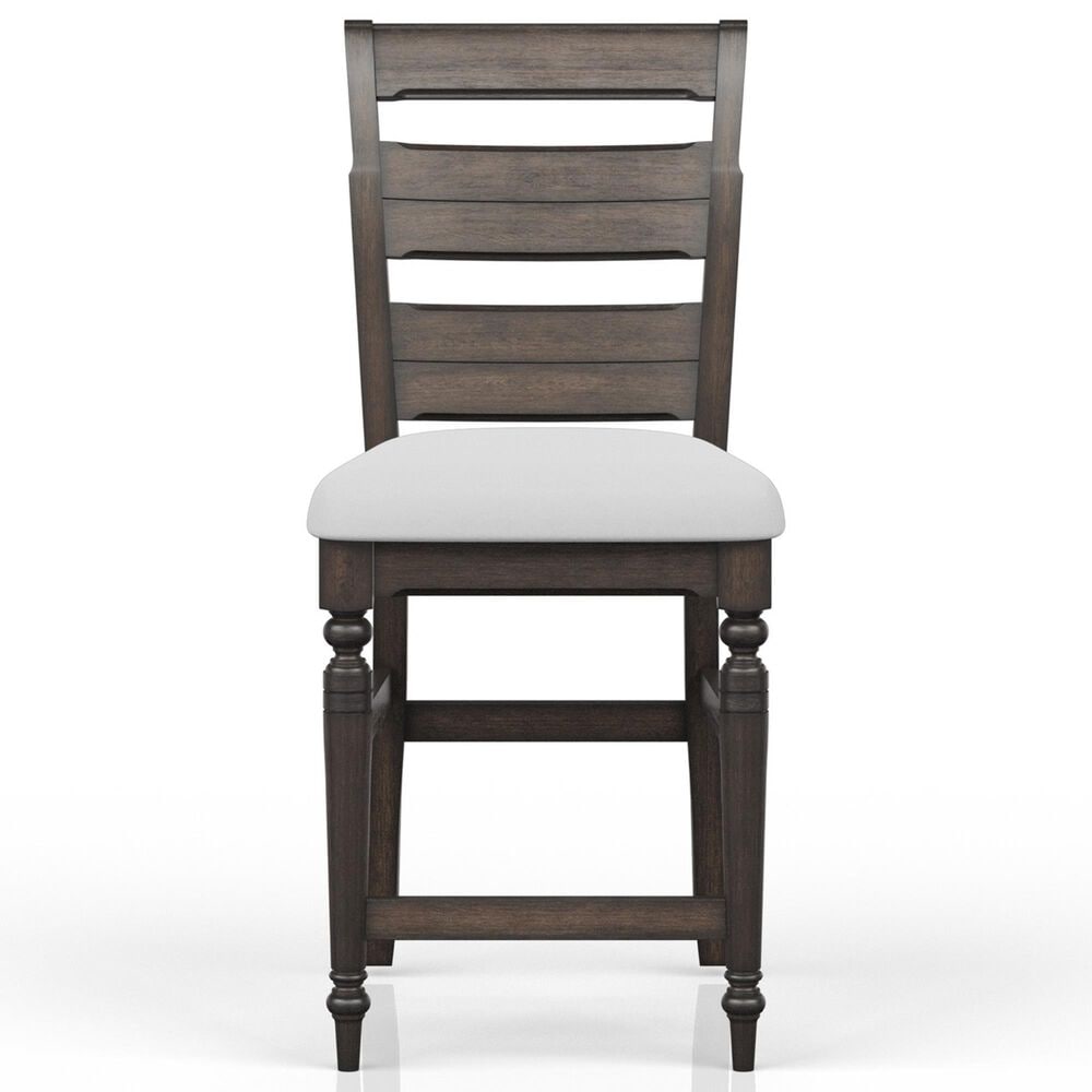 Bernards Bellamy Lane Ladder Back Counter Stool in Rich Chocolate Brown, , large